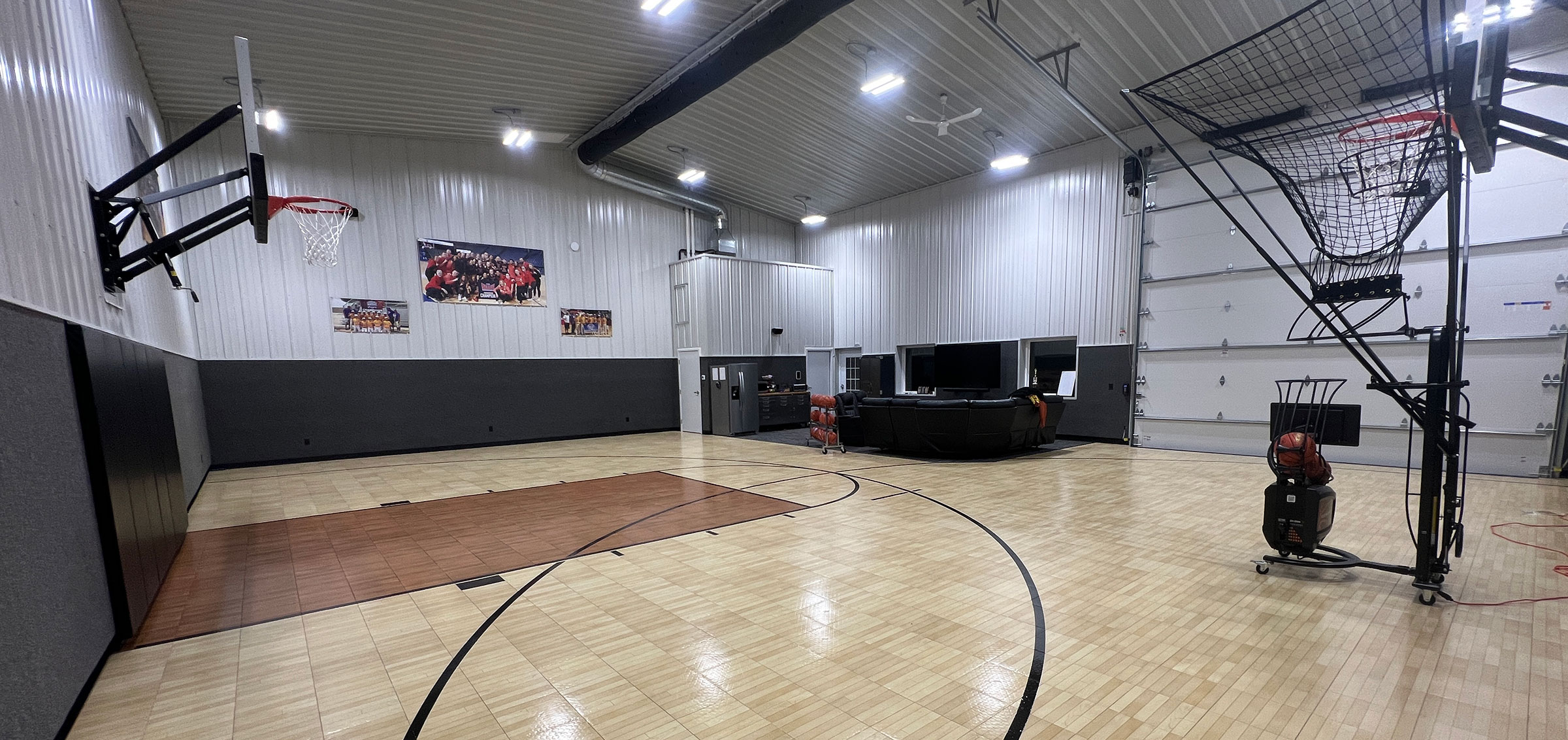 Pole Barn Basketball Court Building